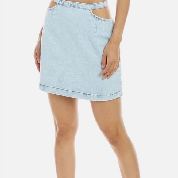 WeWoreWhat Blue Pencil Mini Skirt Night Out - Picture 2 of 9